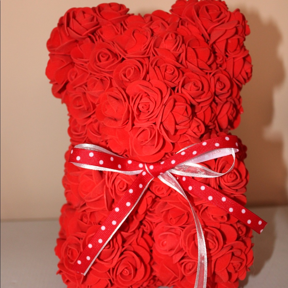 Artificial flower made bears! red color✨☺️❤️